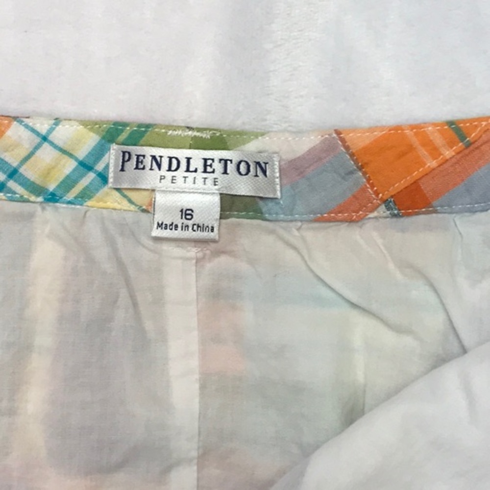 Pendleton Petite Lined Madras Skirt. Sz. 16 - Picture 5 of 5